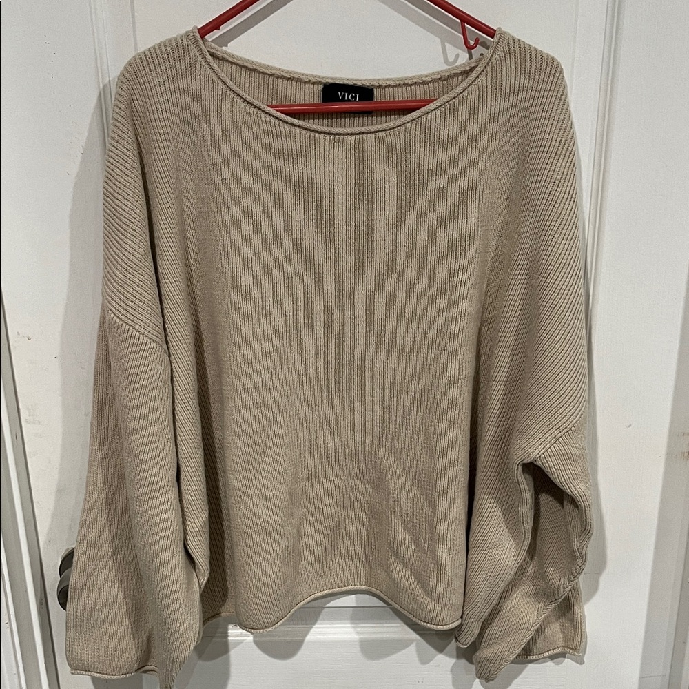 Vici Women's Lolo pullover sweater in oatmeal
